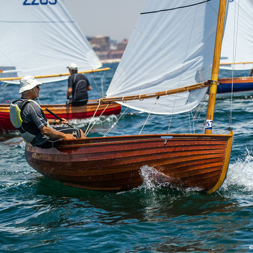 Barco de vela ligeira múltiplo - 12P - Colombo Leopoldo  - clássico / de regata / em madeira