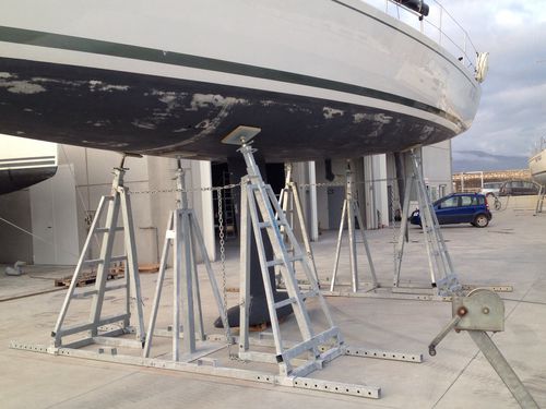 Berço de apoio para veleiro - MBV Ton. 28 - Naval Tecno Sud - com inclinação ajustável / transportável
