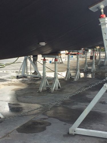 Cavalete de apoio para barco a motor - TAR2T 40 h. 06/09 - Naval Tecno Sud - ajustável / para quilha / galvanizado