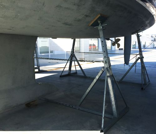 Berço de apoio para barco a motor - CIF Ton.3 o Ton.5 h. 10/15 - Naval Tecno Sud - para veleiro / com inclinação fixa