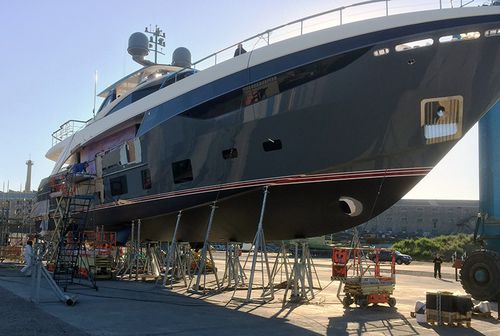 Berço de apoio para barco a motor - CIF Ton.3 o Ton.5 h. 12/18 - Naval Tecno Sud - para veleiro / com inclinação fixa