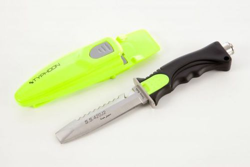 Faca de mergulho - CHISEL 12CM  - Typhoon International Limited - com lâmina de corte duplo