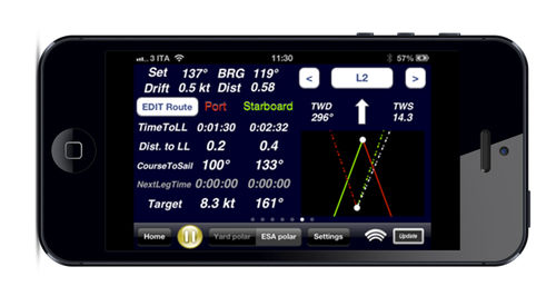 Aplicação de navegação - esa Regatta PRO  - ASTRA Yacht - para veleiro / para smartphone