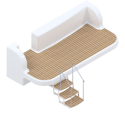 Escada de banho - P-Stair 600 - PRESTOMARINE - para barco / para iate / retrátil