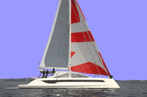 Iate à vela catamarã - Class 6 - O-Yachts - de cruzeiro / 3 cabines / de popa aberta
