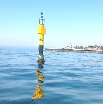 Boia de sinalização - Spar  - Lindley Marinas - para terminal portuário / amarela