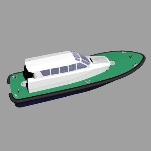 Barco profissional barco para transporte de pilotos - MARTINEZ CONSTRUCTIONS NAVALES - com motor de centro / em poliéster