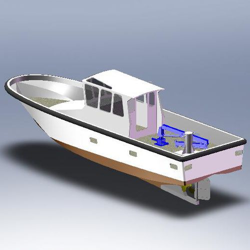 Barco profissional embarcação LH - MARTINEZ CONSTRUCTIONS NAVALES - com motor de centro / a diesel