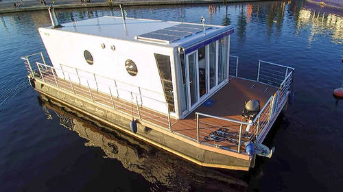 Barco-casa catamarã - STANDARD  - HOUSEBOAT - com motor de popa / máx. 4 pessoas