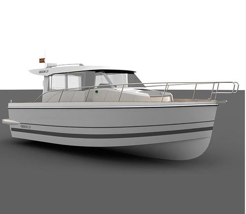Lancha Express Cruiser com motor de centro - Orion 29 - ALBATROSS YACHTS - com casco de semideslocamento / com hard-top / 1 cabine