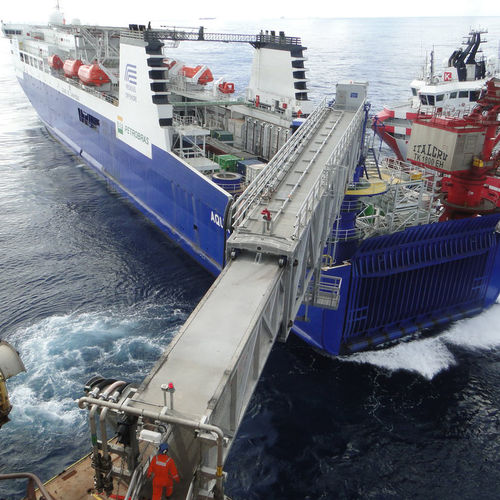 Passarela para navio de apoio offshore - Marine Aluminium AS - telescópica / flutuante / em alumínio