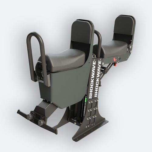 Assento tipo jockey - SW-S3LD-2414 - Shockwave Seats - para barco / ajustável / preto