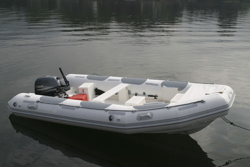 Barco profissional barco salva-vidas - RR-40 - TarponPro - com motor de popa / barco inflável semirrígido