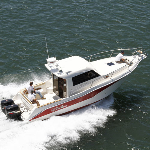 Lancha Cabin Cruiser com motor de popa - 930 Fisher Lux - San Remo Boats - bimotor / com hard-top / de pesca esportiva