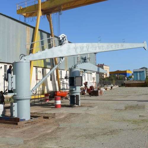 Guindaste com lança direita - YMV Stiff Boom Cranes - YMV CRANE AND WINCH SYSTEMS - portuário / para estaleiro naval / para marina