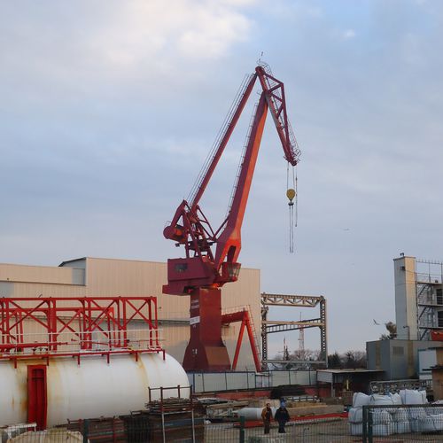Guindaste com lança - DBSC - YMV CRANE AND WINCH SYSTEMS - para estaleiro naval / duplo