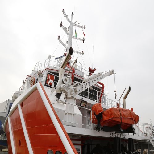 Turco para barco de salvamento - YMV-RC/H-C15X3.5 - YMV CRANE AND WINCH SYSTEMS - para balsa salva-vidas / hidráulico / elétrico