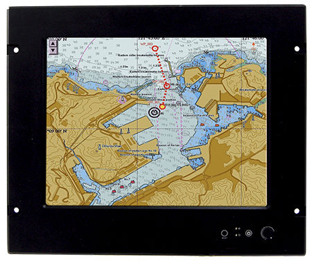 Monitor para navio - MCD-151 - Captec Ltd - multifuncional / 15" / com tela sensível ao toque