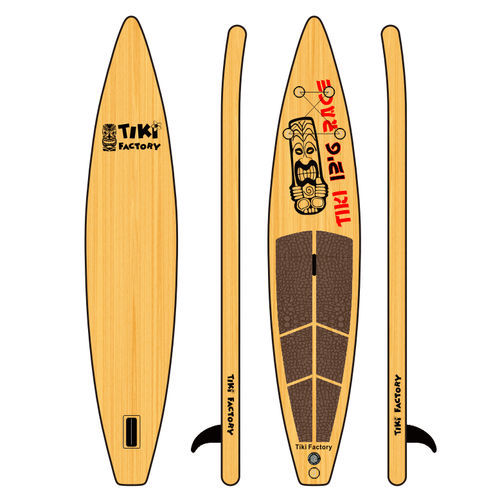 Prancha de stand-up paddle inflável - 12'6  - TIKI FACTORY - de Race / para iniciante / para adulto