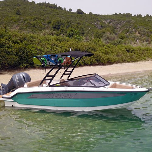 Lancha de proa aberta com motor de popa - 190 Br - Compass Boats - com console dupla / bowrider / para esqui aquático