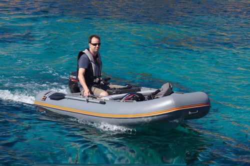 Barco inflável com motor de popa - F-RIB 360 - F-RIB - semirrígido / dobrável / open