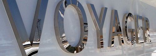Letra para iate - APPLELEC YACHT SIGNS - em aço inoxidável polido / de LED / 3D