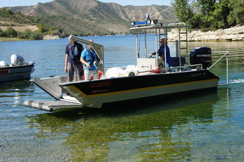 Barco profissional barco salva-vidas - 6.0 LC - SHARKSILVER ALUMINIUM BOATS - barco de desembarque / com motor de centro hidrojato / com motor de popa