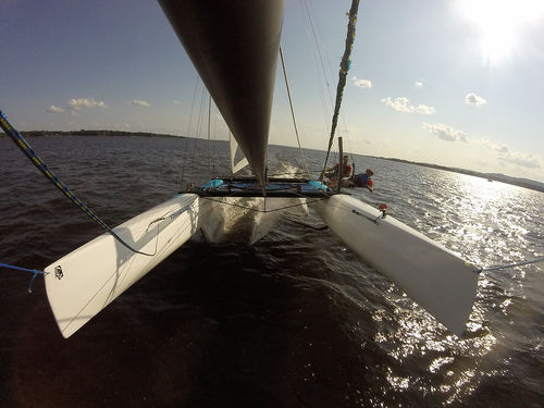 Catamarã esportivo com hidrofólio - Mystere ESPADON AD - Voile Sansoucy - de lazer / para dois tripulantes