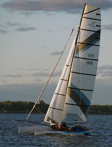 Catamarã esportivo de lazer - Mystere ESPADON 20 - Voile Sansoucy - para dois tripulantes