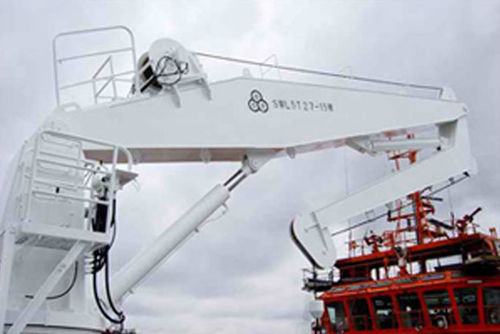 Guindaste para navio - HKB - Chongqing Guanheng Technology & Development - com lança articulada / de convés