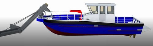 Barco profissional barco de trabalho - MARINER-1100 - Uniworkboats SIA - com motor de centro / a diesel / em alumínio