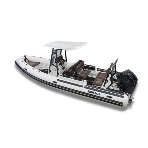 Barco inflável com motor de popa - Navigator 24 - Brig U.S.A. LLC - de casco rígido (RIB) / open / com console central