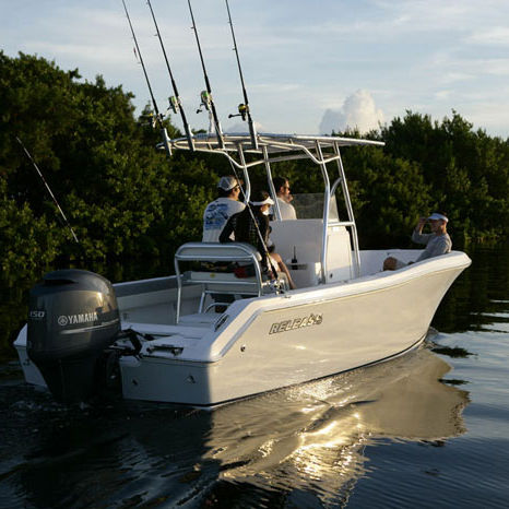 Lancha de console central com motor de popa - 208 RX - Release Boats - de pesca esportiva / com T-Top
