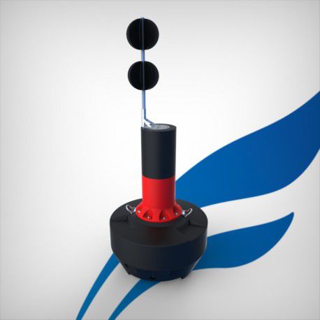 Boia de balizamento - FLC1200-ISODANGER - FullOceans - perigo isolado / em polietileno / com refletor radar
