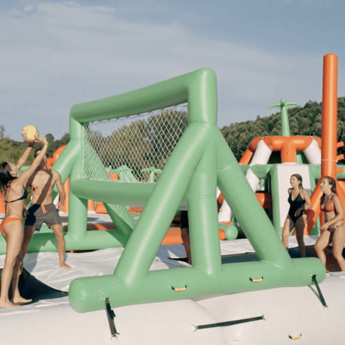 Equipamento de diversão aquática quadra de vôlei - AQUAZONE parc aquatique - trave multiesportes / para centro náutico de lazer / inflável