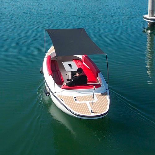 Lancha de console central elétrica - Fantail 217 - Vision Marine Technologies - com motor de popa / de cruzeiro / clássica