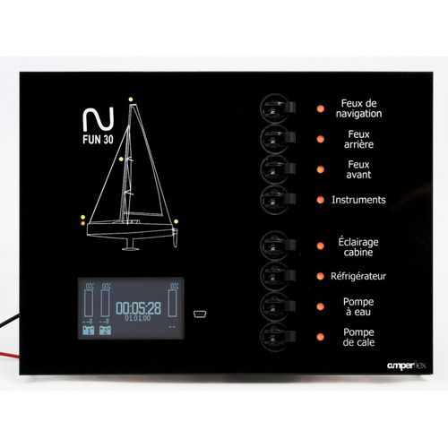 Painel de comando para barco - BP08HMN - amperflex - para iate / para bateria / para tanque