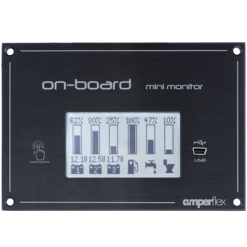 Painel de comando para barco - On-board Mini Monitor - amperflex - para iate / para bateria / para tanque