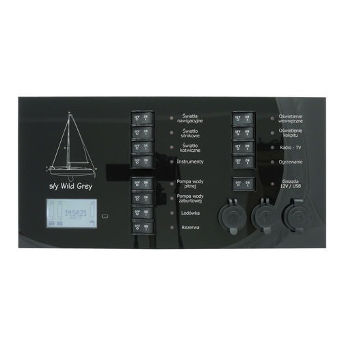 Painel de comando para barco - BP13RMNC2U - amperflex - para iate / para conversor CD/CA / com tela sensível ao toque