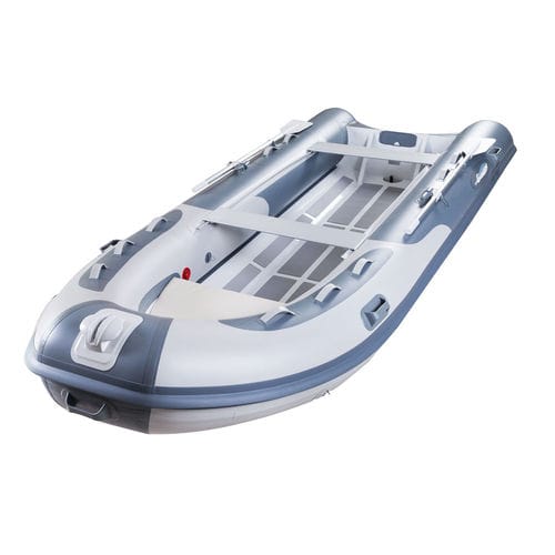 Barco inflável com motor de popa - 420 AL series - BS Marine - de casco rígido (RIB) / open / em alumínio