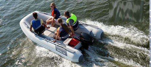 Barco inflável com motor de popa - F360 - GALA MARINE INTERNATIONAL In - dobrável / open / esportivo
