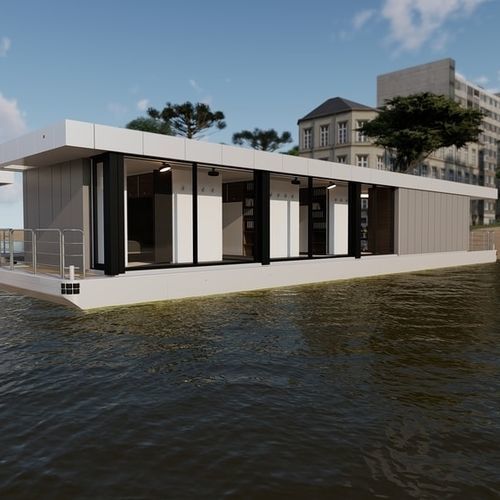 Barco-casa com motor de centro - PARIS  - BOATHOME