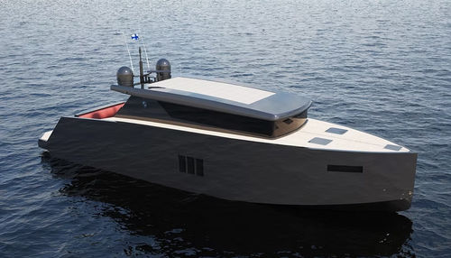 Lancha Express Cruiser com motor de centro - BY50SC - Brizo Yachts - com hard-top / com solário