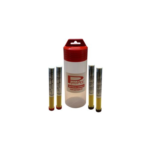 Kit de pirotécnicos de sinalização e salvatagem para barco: navegação costeira (fachos manuais, sinais fumígenos, foguetes sinalizadores) - 2-1308100 - PyroPol GmbH