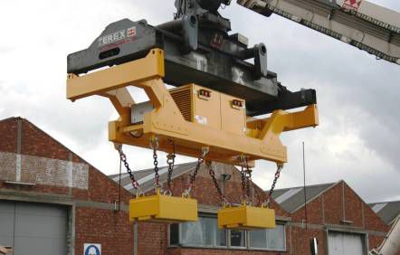 Spreader para contêineres - HEPPENSTALL - tipo beam / para módulo magnético