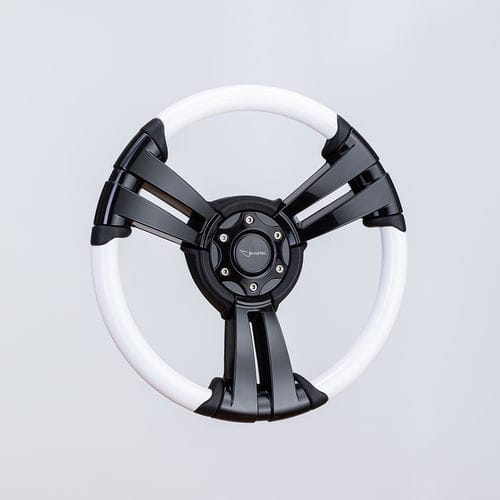 Volante para barco a motor revestido de poliuretano - SW0029V1 blk/white - Volantec OOD - em alumínio / de regata / design