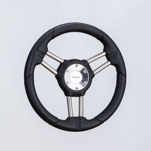 Volante para barco a motor revestido de poliuretano - SW0151 sat - Volantec OOD - em alumínio / tradicional / design