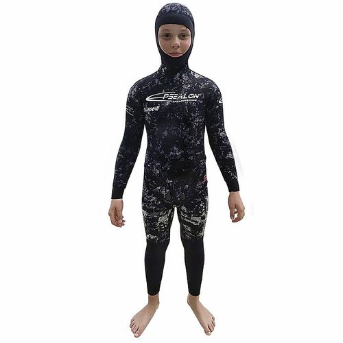 Roupa completa de neoprene para pesca submarina - Shadow camo - EPSEALON - de mangas longas / em peça única / com capuz