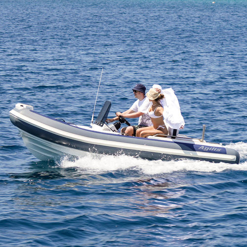 Barco inflável com hidrojato - 400C - Agilis Jettenders - semirrígido / com console lateral / esportivo