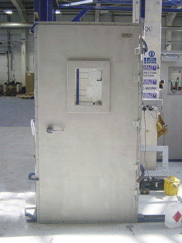 Porta para plataforma offshore - MML Marine Ltd - semiestanque / corta-fogo / em aço inoxidável